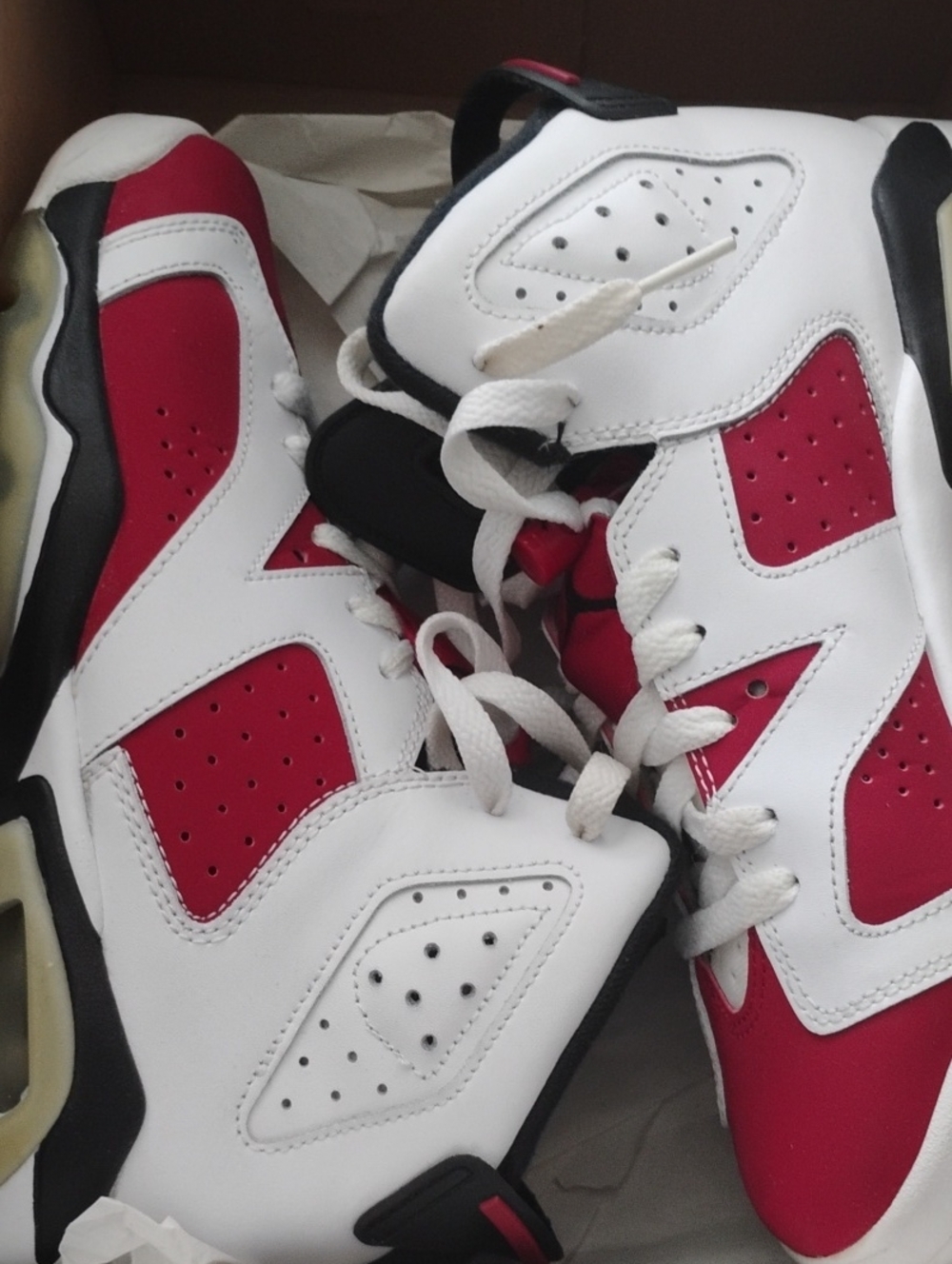 Jordan Kids Red and White High-Top Sneakers
